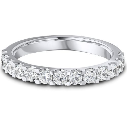 Platinum 0.75ct Micro Claw Set Eternity Ring