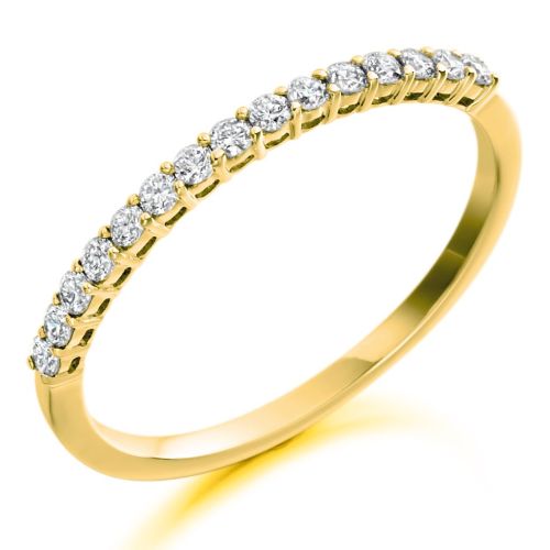 18ct Yellow Gold 0.25ct Claw Set Eternity Ring