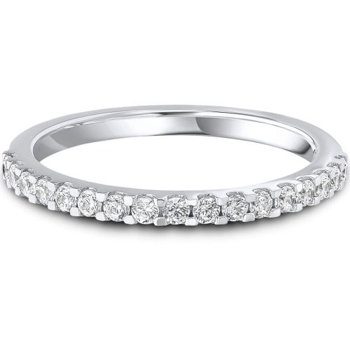 Platinum Micro Claw Set Eternity Ring