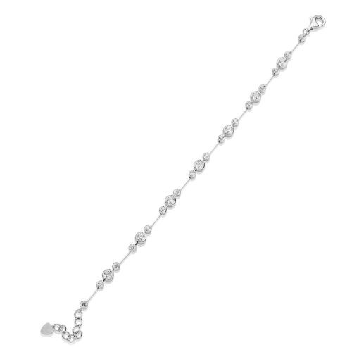 18ct White Gold Graduating Diamond Bracelet