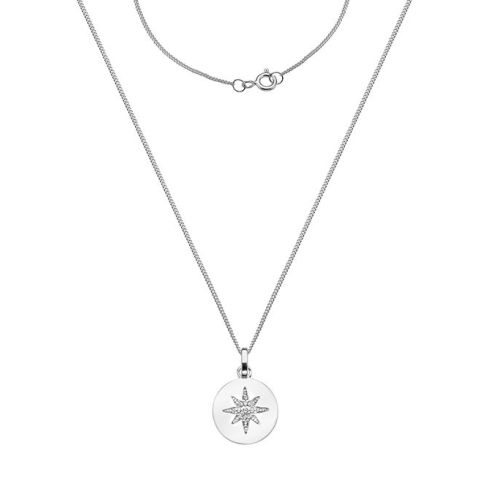 Silver Cubic Zirconia Star Pendant