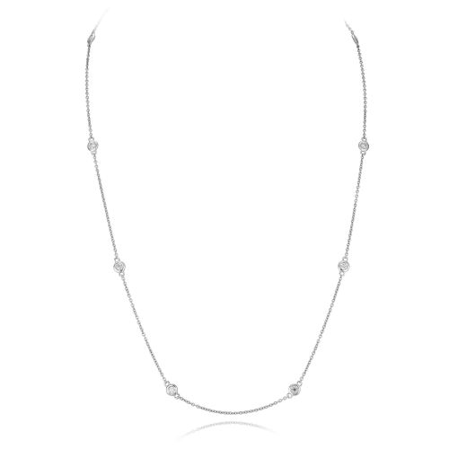 18ct White Gold Diamond Necklet